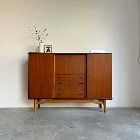 Image 1 of Deense highboard teak en eiken