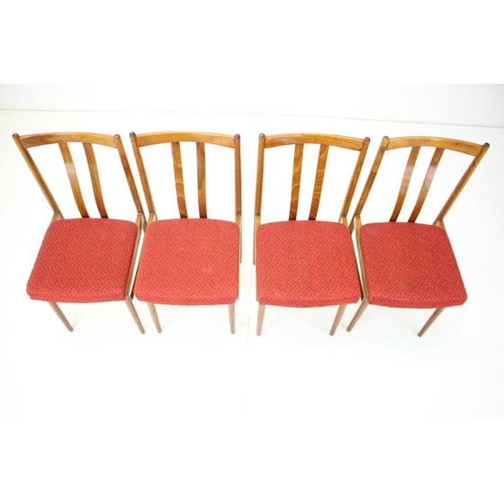 Image 1 of Set van 4 vintage eetkamerstoelen, Tsjecho-Slowakije 1970