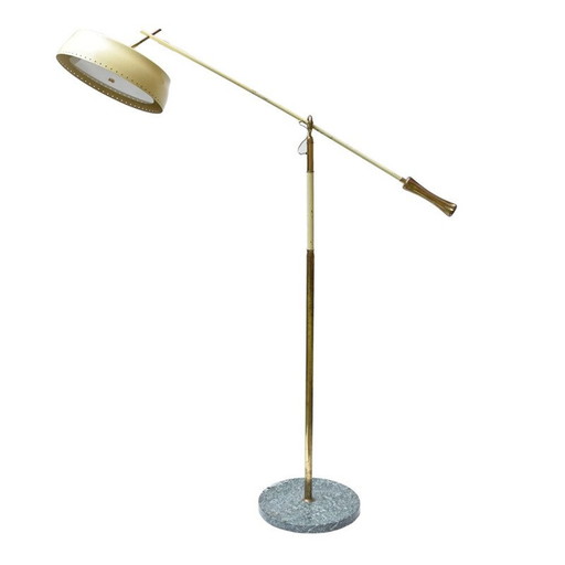  Italiaanse gele vloerlamp van Angelo Lelli - 1950