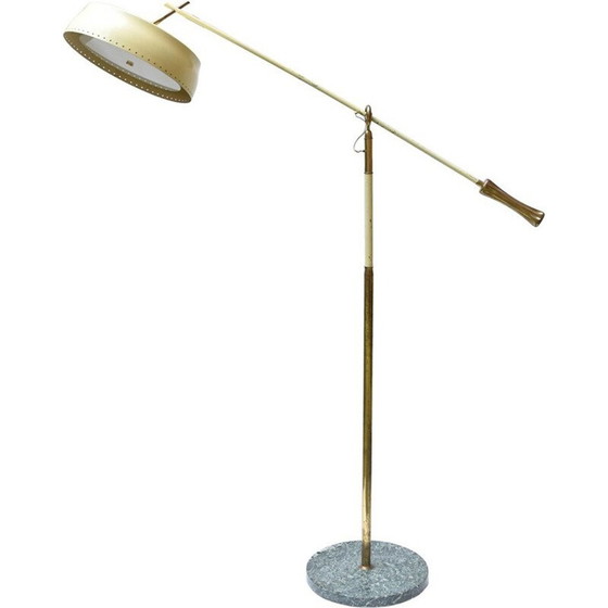 Image 1 of  Italiaanse gele vloerlamp van Angelo Lelli - 1950