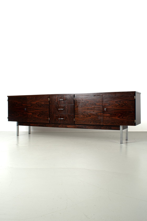 Image 1 of Vintage dressoir met palissander-look