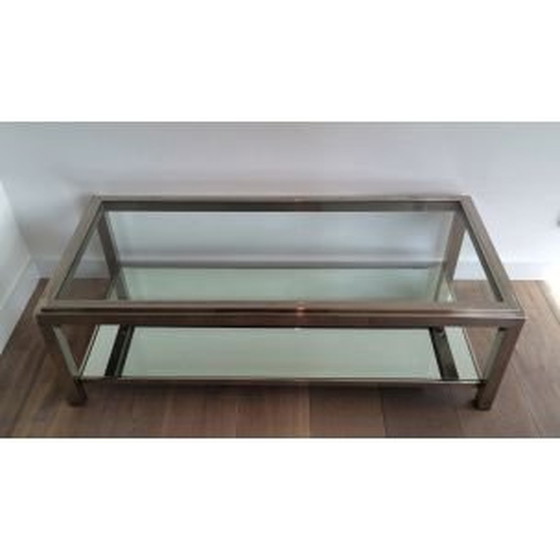Image 1 of Vintage chromen salontafel, Frankrijk 1970