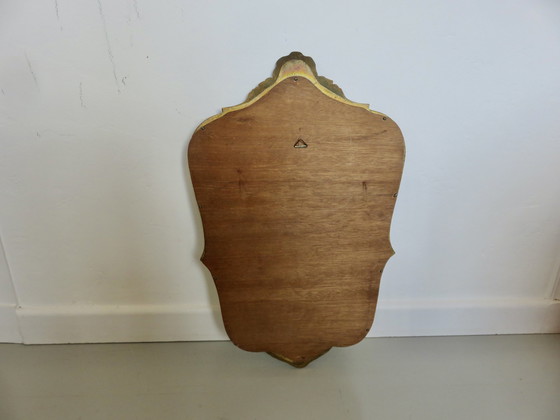 Image 1 of Louis Xv Barok Stijl Verguld Hars en Hout Wandspiegel 70s