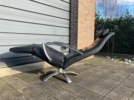 Image 1 of Jori Brainbuilder Relax Fauteuil, Medi, Mono-Move Zwart Leder Konia Black, Incl Hoofdkussen