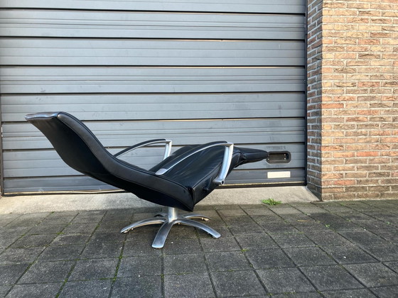 Image 1 of Jori Brainbuilder Relax Fauteuil, Medi, Mono-Move Zwart Leder Konia Black, Incl Hoofdkussen