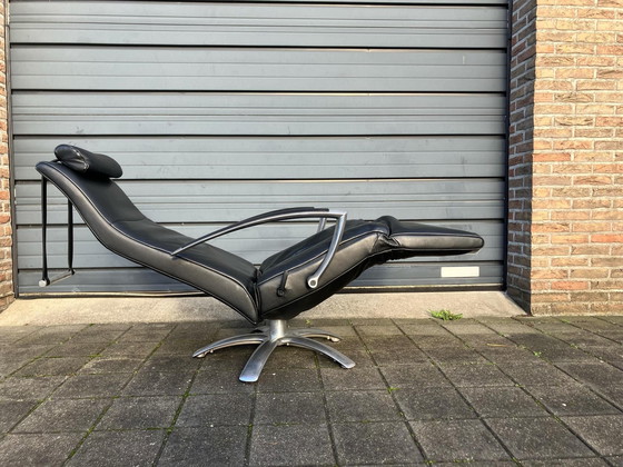 Image 1 of Jori Brainbuilder Relax Fauteuil, Medi, Mono-Move Zwart Leder Konia Black, Incl Hoofdkussen