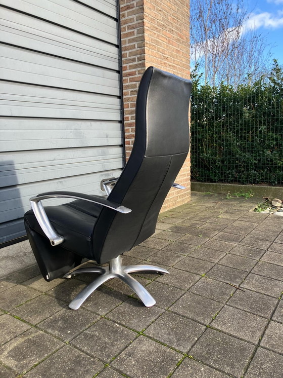 Image 1 of Jori Brainbuilder Relax Fauteuil, Medi, Mono-Move Zwart Leder Konia Black, Incl Hoofdkussen