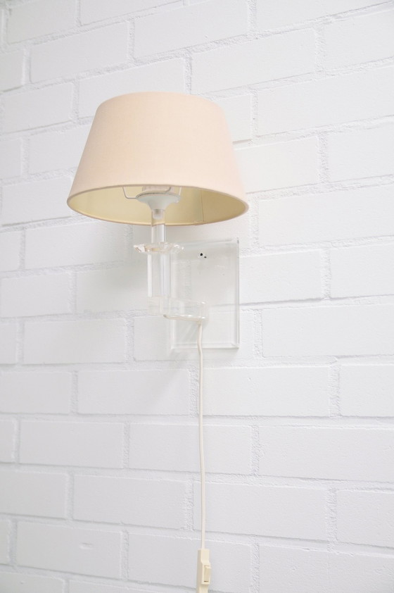 Image 1 of Plexiglas Wandlamp Beige Kap