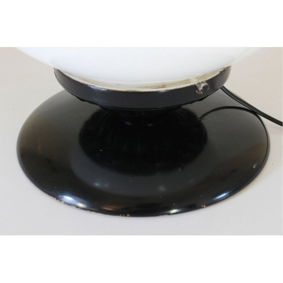 Image 1 of Vintage tafellamp met zwarte houten voet 1970