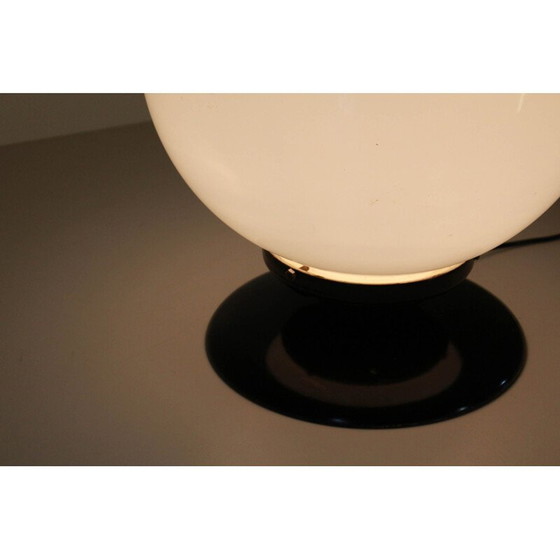 Image 1 of Vintage tafellamp met zwarte houten voet 1970