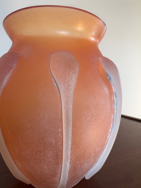 Image 1 of Antieke Murano Scavo glazen vaas