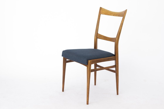 Image 1 of 3 Vintage stoelen, jaren 1960, Italië, Kersenhout