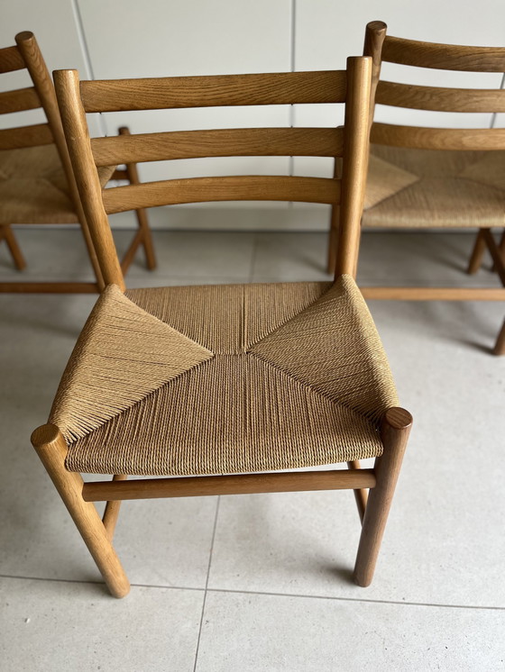 Image 1 of 6x Poul Volther Papercord 1960Er stoelen