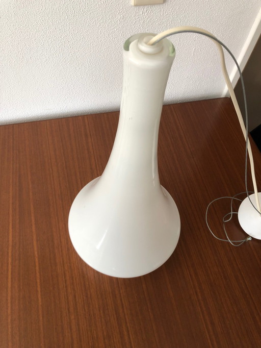 Prachtig Lang Model Opaalglas Vintage Hanglamp