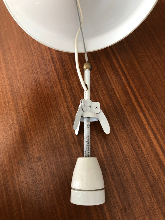 Image 1 of Prachtig Lang Model Opaalglas Vintage Hanglamp