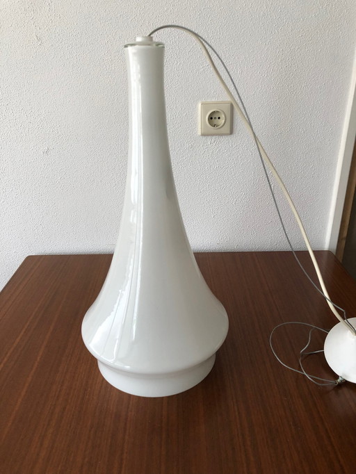 Prachtig Lang Model Opaalglas Vintage Hanglamp