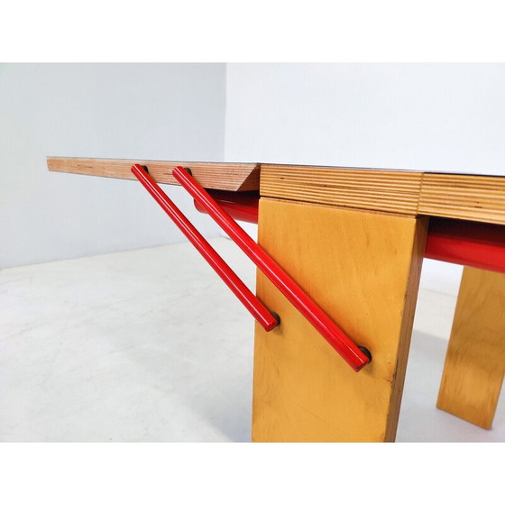Image 1 of Mid Century "Achab" klaptafel door Laura de Lorenzo en Stefano Stefani, Italië jaren 1980