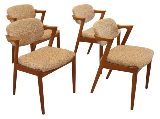 Image 1 of Kai Kristiansen model 42 stoelen eetkamerstoelen 'Fejo' vintage