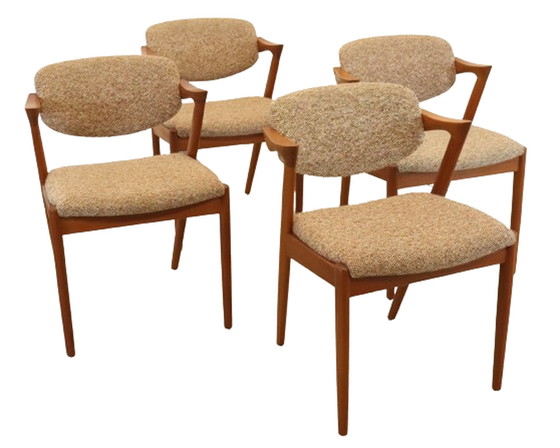 Image 1 of Kai Kristiansen model 42 stoelen eetkamerstoelen 'Fejo' vintage