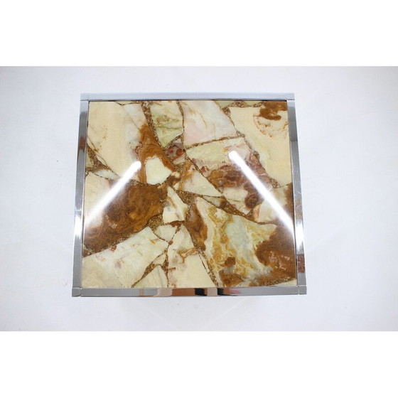 Image 1 of Vintage salontafel van chroom en hars, Duitsland 1980