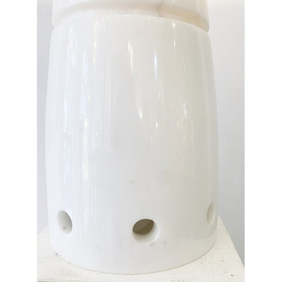 Image 1 of Vintage witte marmeren lamp, Italië 1970