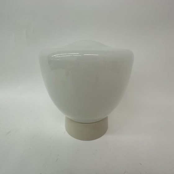 Image 1 of Minimalistische Opaline Plafondlamp Art Deco, jaren 1930