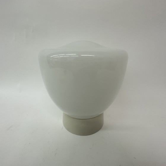 Image 1 of Minimalistische Opaline Plafondlamp Art Deco, jaren 1930