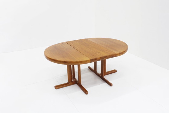 Image 1 of Vintage Deense Ronde Uitschuifbare Eettafel Teak