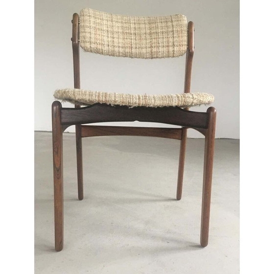 Image 1 of Set van 6 stoelen en een paar vintage fauteuils in rozenhout van Erik Buch