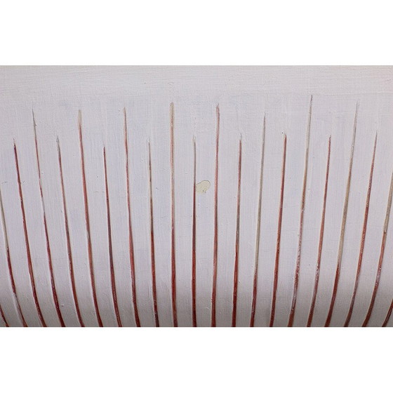 Image 1 of Vintage trapeziumvormige spiegel met houten lijst, Italië 1950