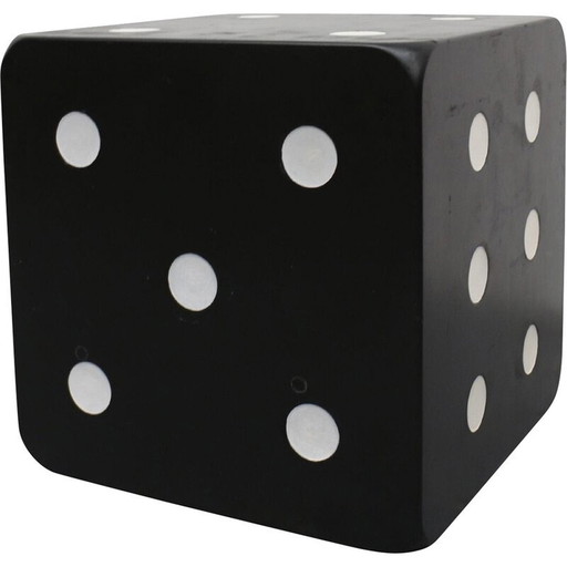 Vintage bijzettafel in de vorm van een dobbelsteen, Italië 1980