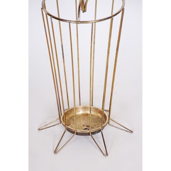Image 1 of Vintage art deco messing paraplubak, Tsjechië 1950