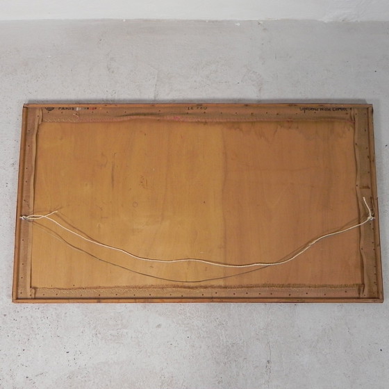 Image 1 of Vintage Wandkleed, Wandtapijt Le Feu 76 X 135 Cm, Jaren 70