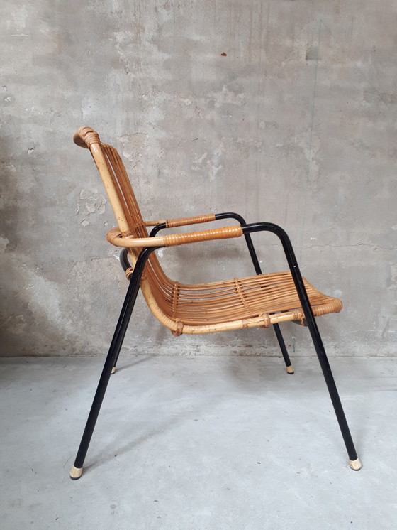 Image 1 of Vintage Rotan stoel sixties