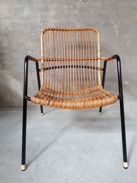 Image 1 of Vintage Rotan stoel sixties