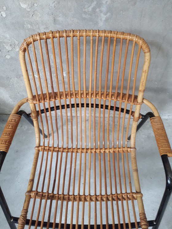 Image 1 of Vintage Rotan stoel sixties