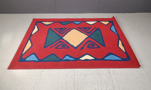 Groot handgeknoopt tapijt, jaren 1980