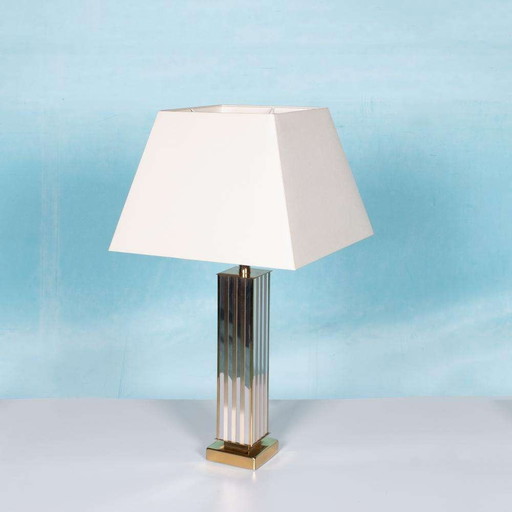 Vintage XL tafellamp jaren 70, minimalistische Hotel chic tafellamp