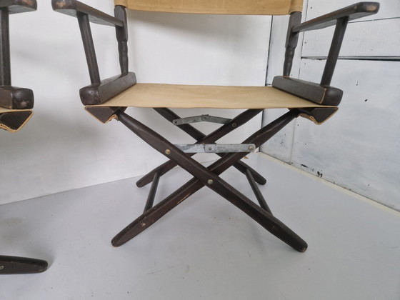 Image 1 of Paar Vintage Safari Directeursstoelen