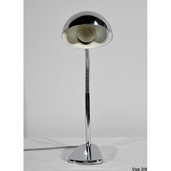 Image 1 of Vintage industriële bureaulamp van verchroomd metaal, 1960