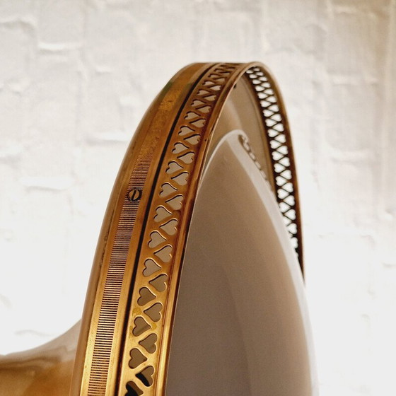 Image 1 of Vintage hanglamp van messing en plexiglas, 1950