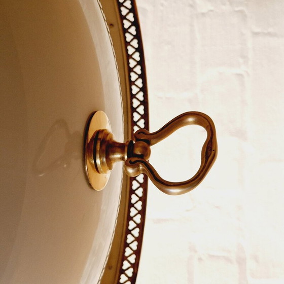 Image 1 of Vintage hanglamp van messing en plexiglas, 1950