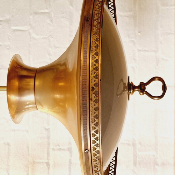 Image 1 of Vintage hanglamp van messing en plexiglas, 1950