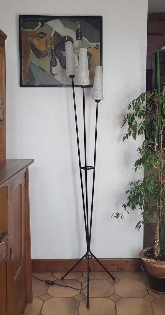 Image 1 of 3-lichts vloerlamp 1950-60'S