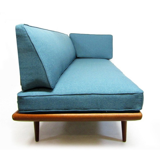 Image 1 of Vintage Minerva 3-zits teakhouten bank van Peter Hvidt en Orla Mølgaard Nielsen voor France et Fils, Denemarken 1950