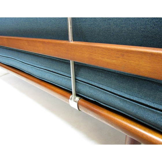 Image 1 of Vintage Minerva 3-zits teakhouten bank van Peter Hvidt en Orla Mølgaard Nielsen voor France et Fils, Denemarken 1950