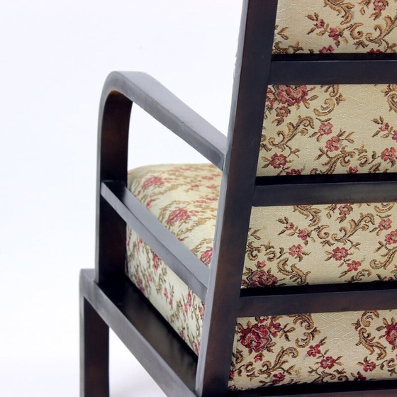 Image 1 of Vintage houten fauteuil, Tsjecho-Slowakije jaren 1940