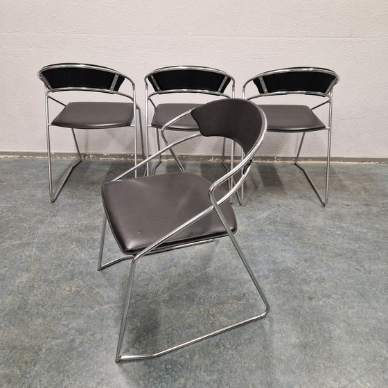 Image 1 of Set Van 4 Vintage Eetkamer Stoelen 