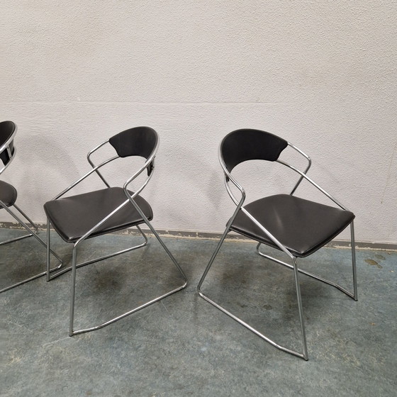 Image 1 of Set Van 4 Vintage Eetkamer Stoelen 