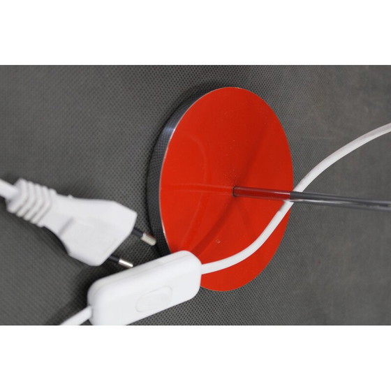 Image 1 of Vintage rode bureaulamp van Josef Hurka voor Lidokov, Tsjecho-Slowakije 1960